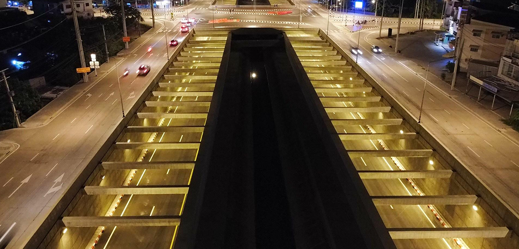  โครงการก่อสร้าง ทางลอดต่างระดับบนถนนสายเลี่ยงเมืองสันป่าตอง-หางดง จ.เชียงใหม่